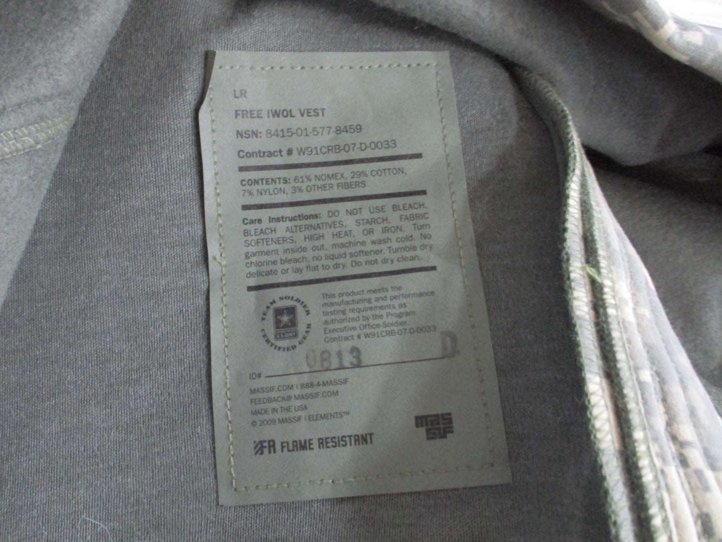 MASSIF ELEMENTS IWOL VEST ARMY ACU DIGITAL UCP LARGE/REGULAR 8415-01-577-8459