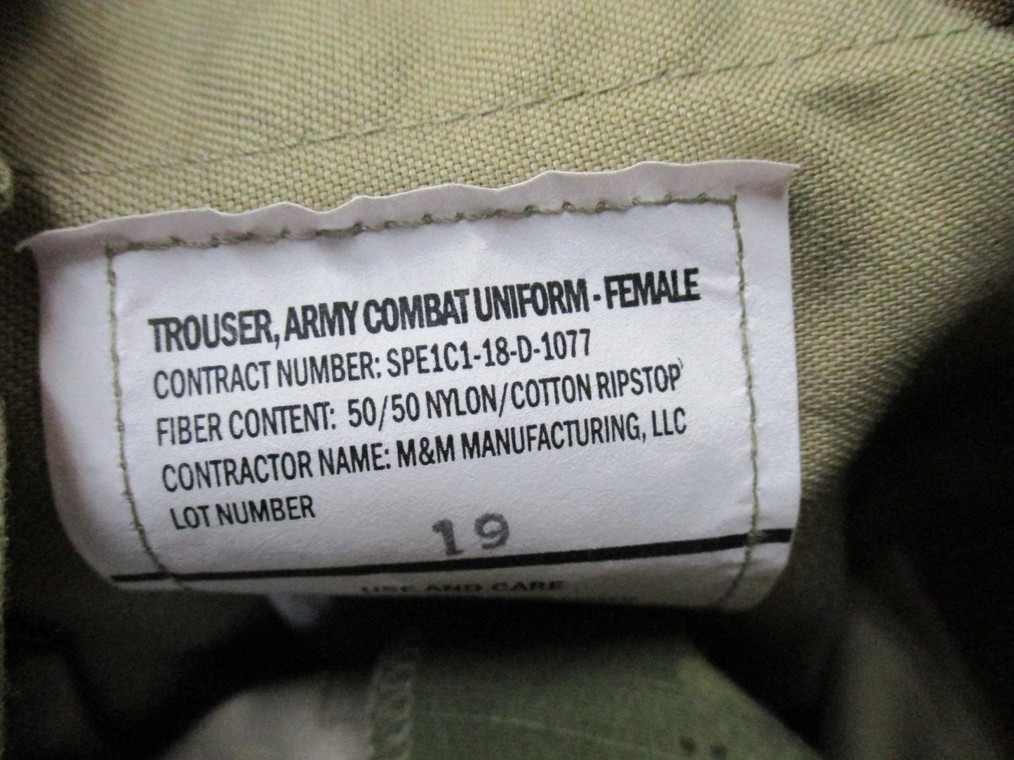 NEW STYLE ARMY OCP UNIFORM PANTS FEMALE 31-LONG NORMAL MATERIAL SCORPION TROUSER
