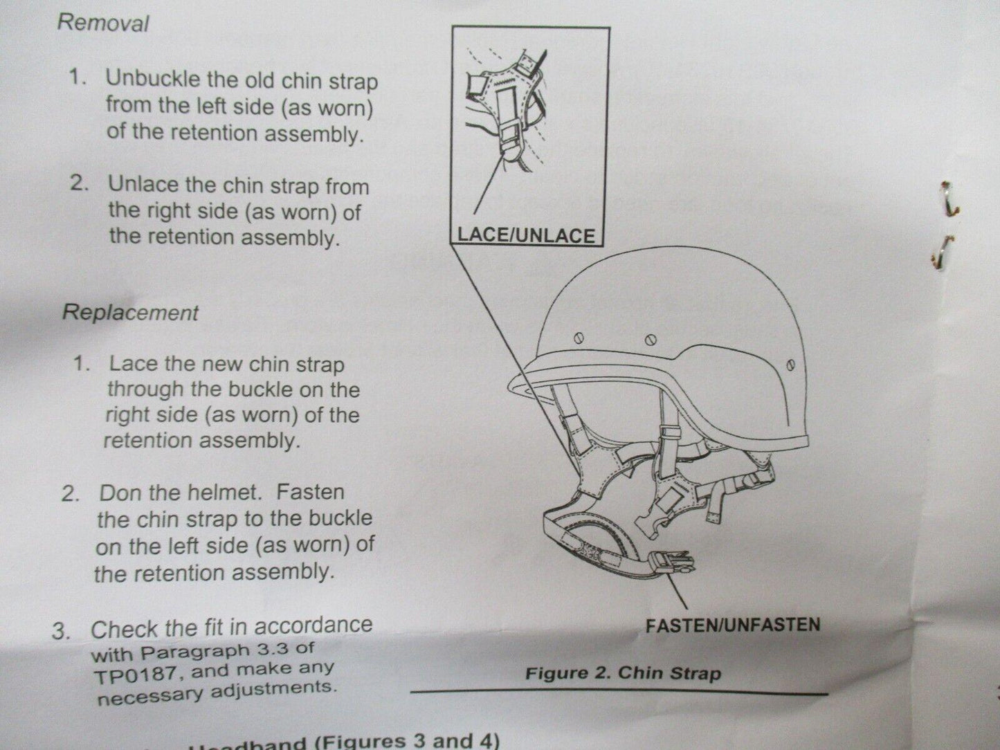 GENTEX REPLACEMENT CHIN CUP FOR X-NAPE HARNESS CHINSTRAP ACH LWH COMBAT HELMETS