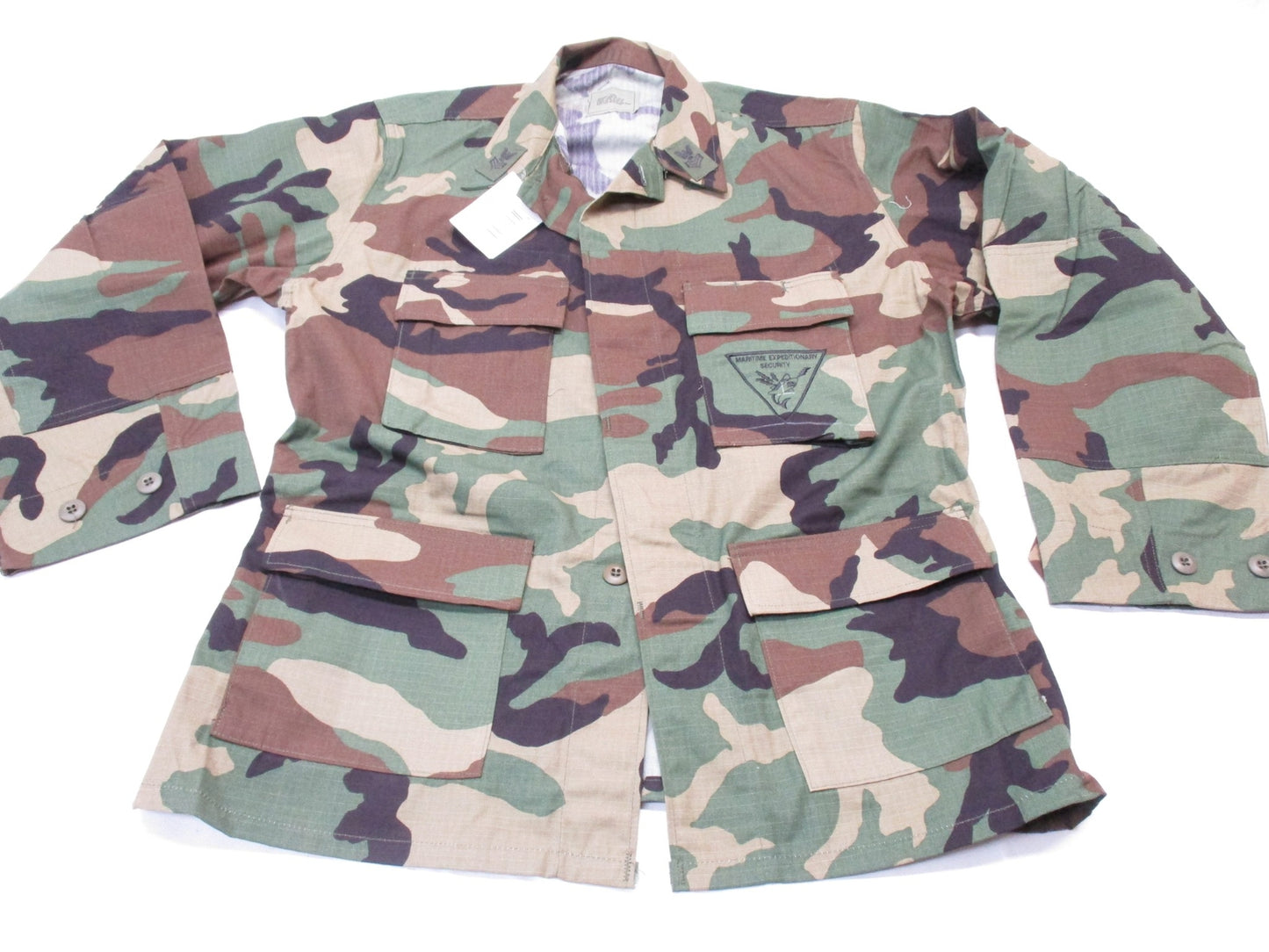 USGI MILITARY BDU TOP BATTLE DRESS UNIFORM COAT MEDIUM/SHORT WOODLAND M81 SHIRT