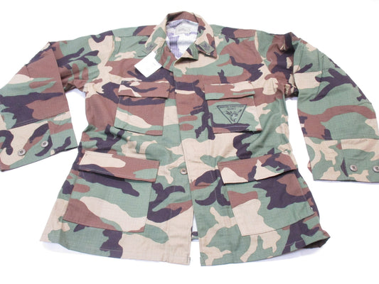 USGI MILITARY BDU TOP BATTLE DRESS UNIFORM COAT MEDIUM/SHORT WOODLAND M81 SHIRT