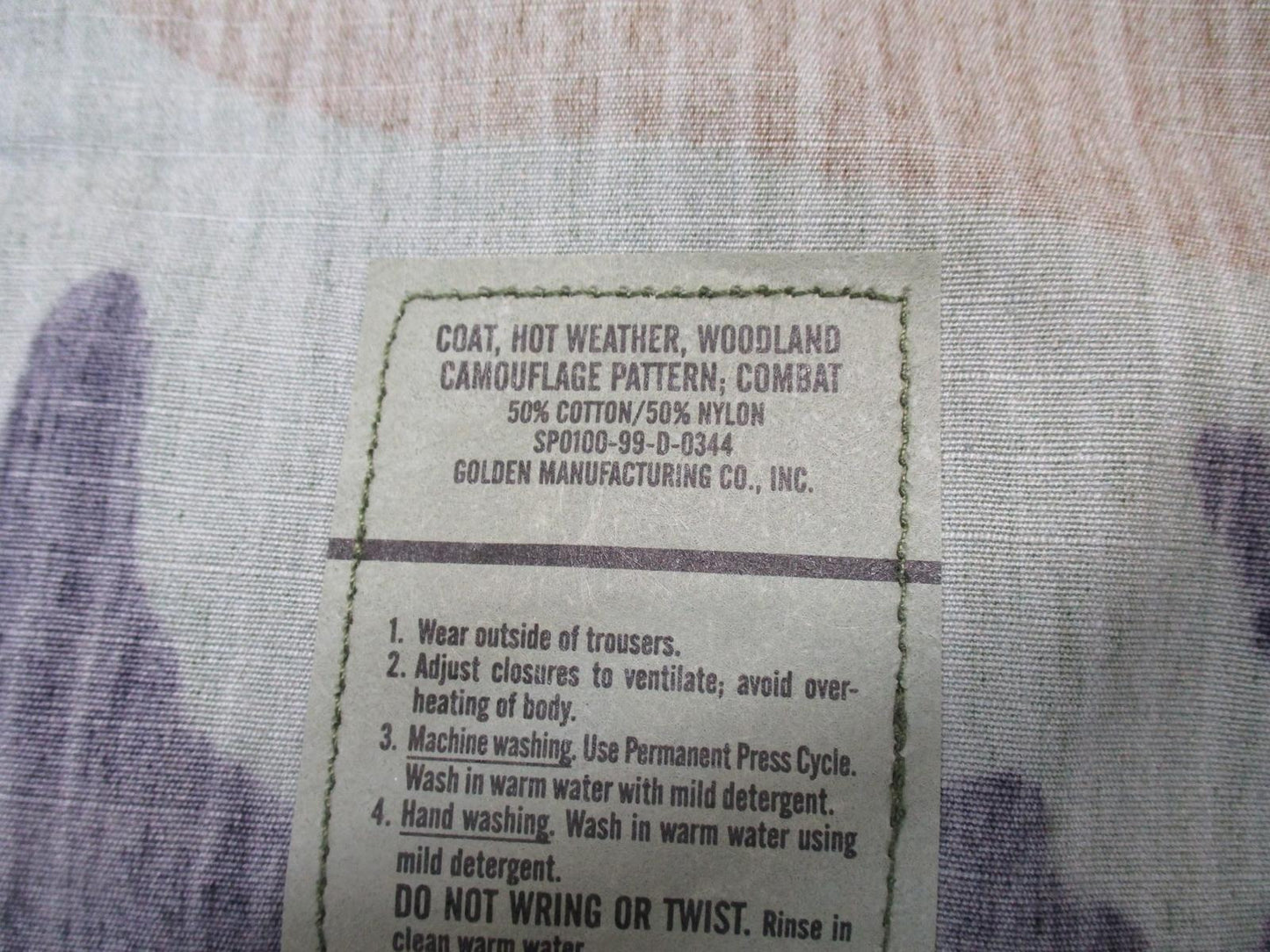 USGI MILITARY BDU TOP BATTLE DRESS UNIFORM COAT MEDIUM/SHORT WOODLAND M81 SHIRT