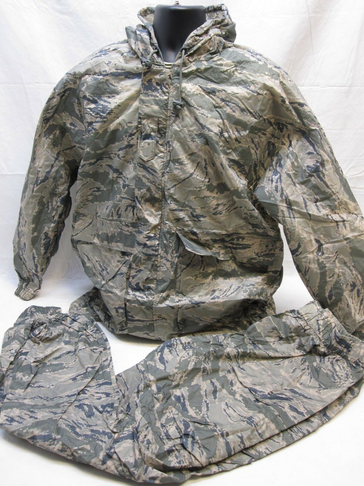 DAKOTA AIR FORCE ABDU RAINSUIT SET WET WEATHER JACKET & PANTS MEDIUM MRSABU