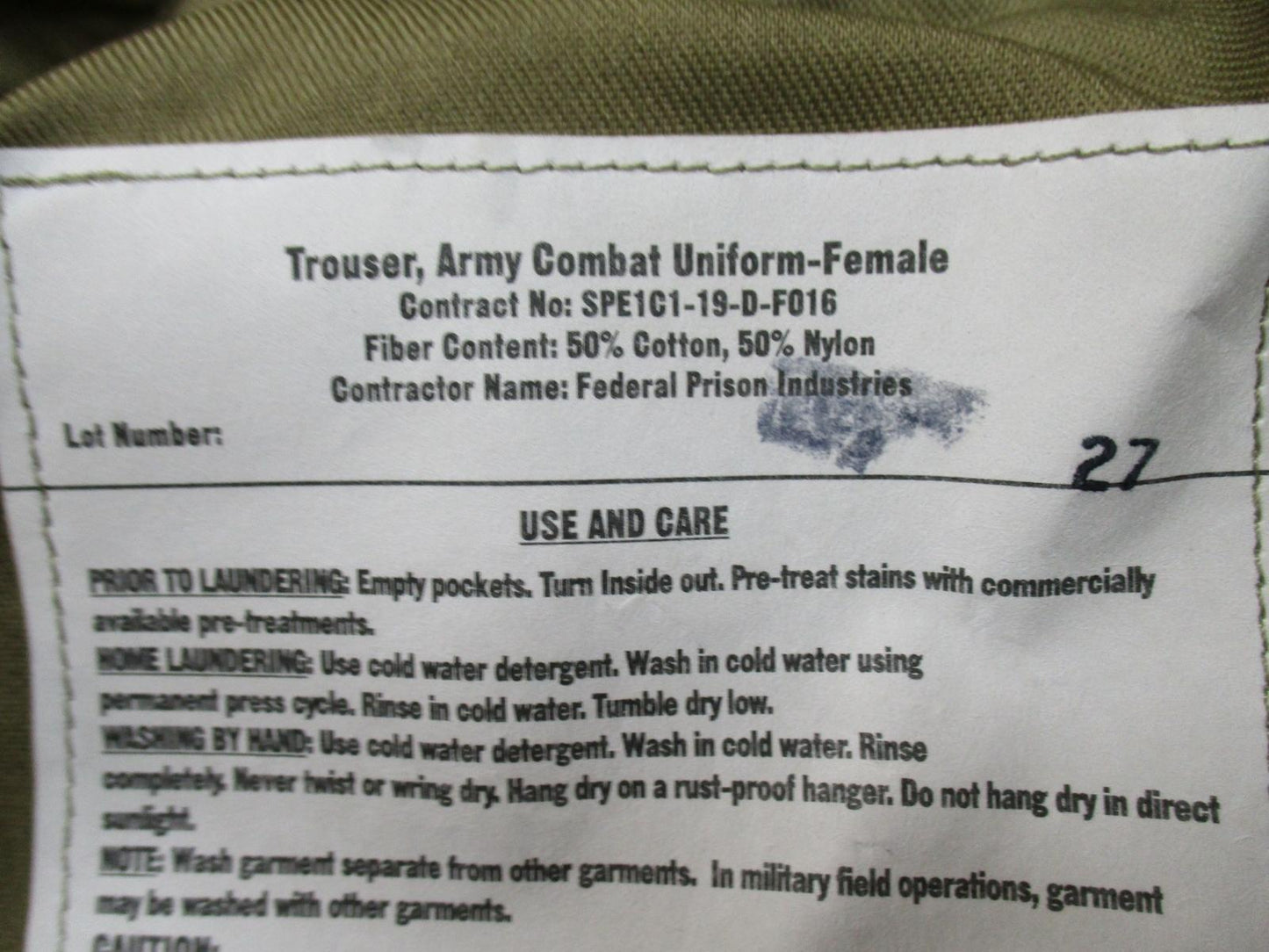 NEW STYLE ARMY OCP UNIFORM PANTS FEMALE 31-REG NORMAL MATERIAL SCORPION TROUSER