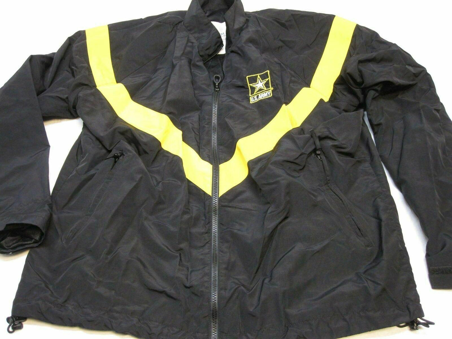 NEW FEMALE ARMY PT JACKET BLACK/YELLOW UNIFORM TOP SMALL/REGULAR WINDBREAKER