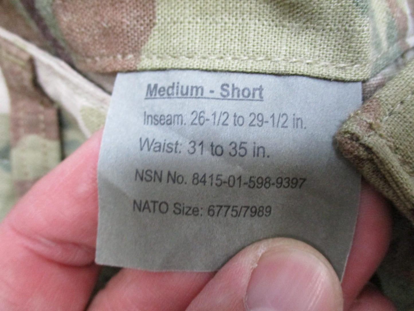 US ARMY Flame Resistant ACU Trousers Medium-Short SCORPION OCP Cargo Pants