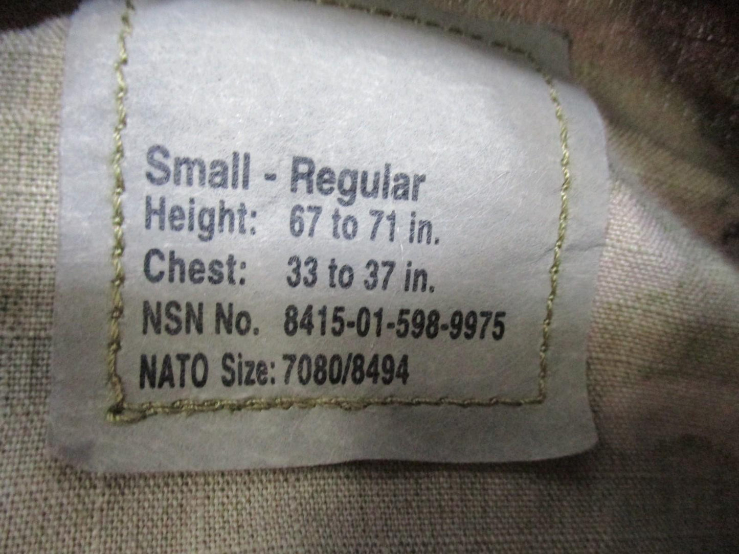 US Army ACU OCP Scorpion Camo Flame Resistant Uniform Shirt Small-Regular