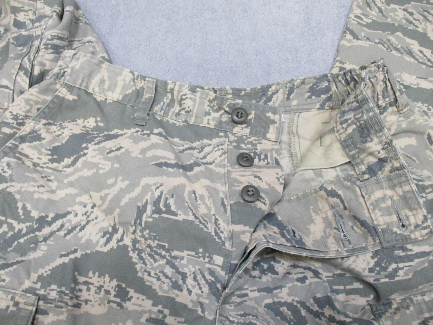 US Air Force Utility Trousers Camo Pattern 50% Cotton 50% Nylon TIGERSTRIPE 34S
