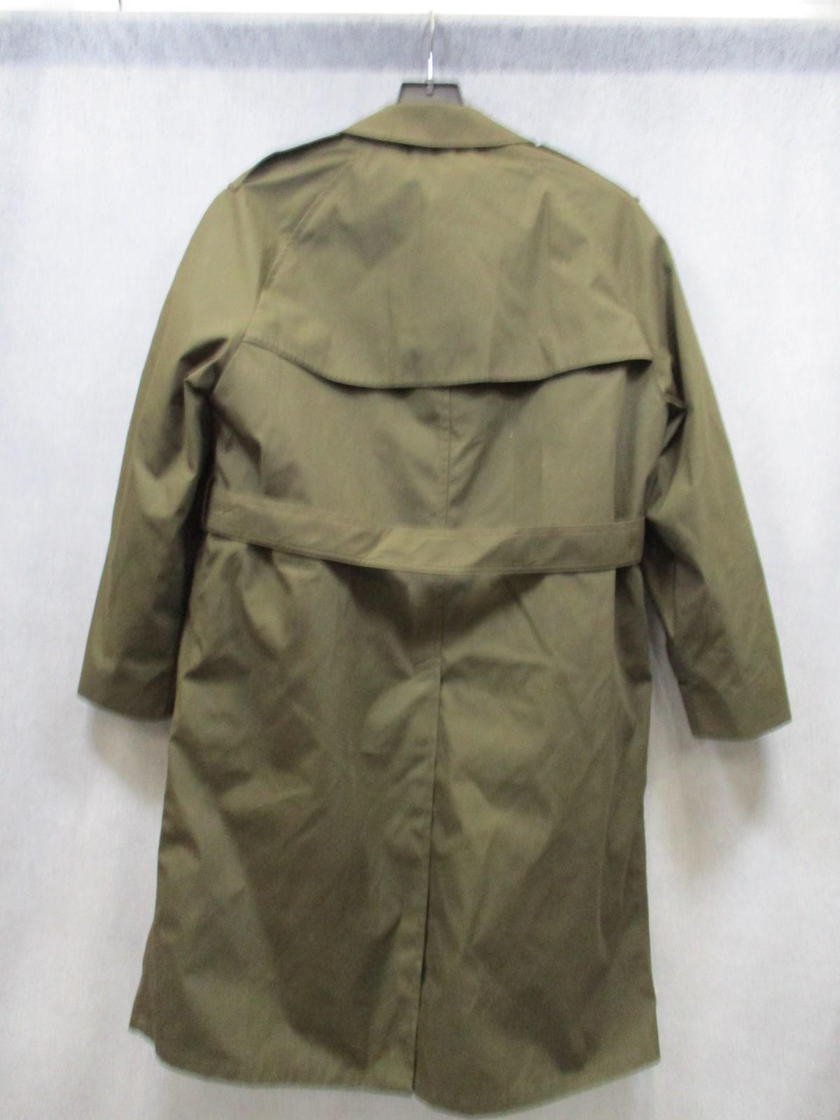 US Army AGSU Men's All Weather Trench Coat Heritage Green 42S PINKS & GREENS