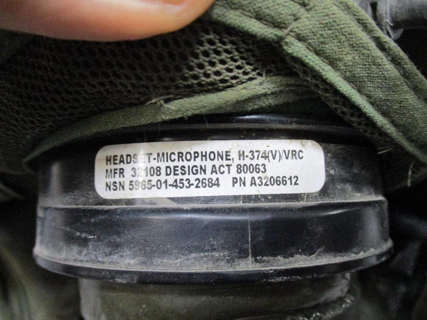 US Military Combat Vehicle Headset Bose H-374(V)VRC Large - For Parts