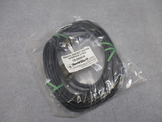 David Clark 40935G-04 Remote Headset Station Interface Cable Military Army - New