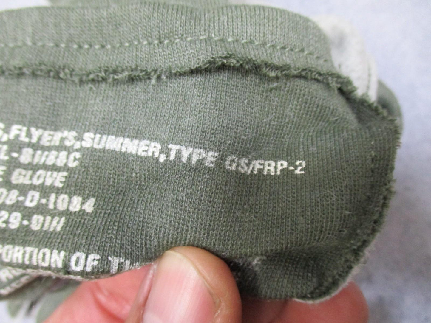 Hawkeye GS/FRP-2 Flyer's Summer Gloves Leather Cloth Military Spec Size 8