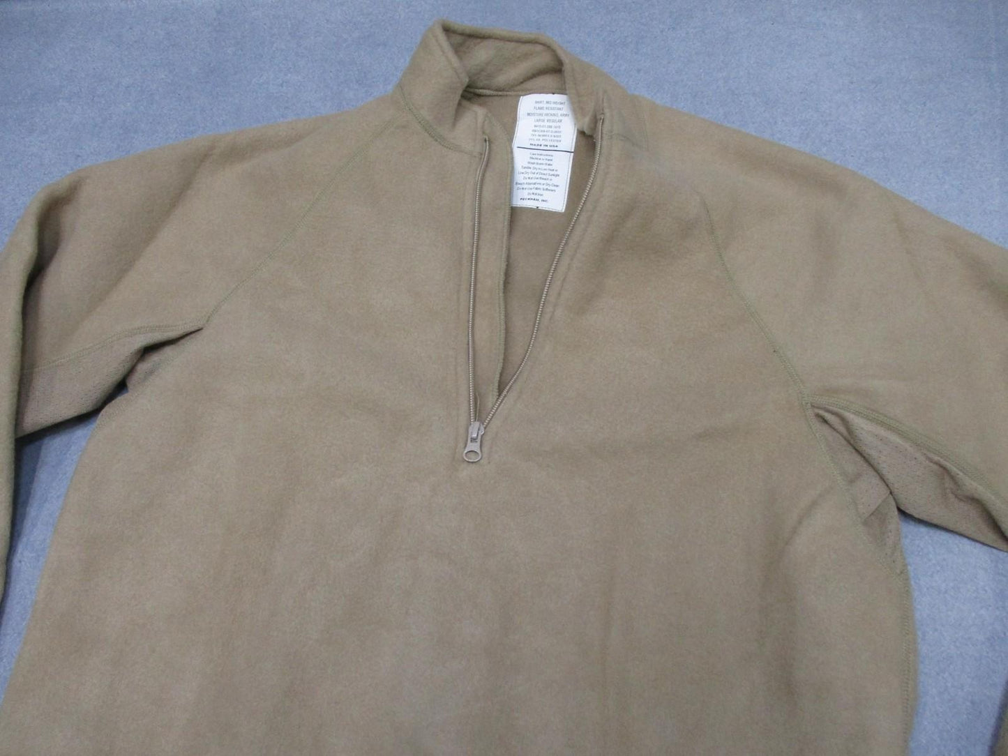 Tactical Mid Weight Fleece Shirt Large Regular Flame Resistant Moisture Wicking