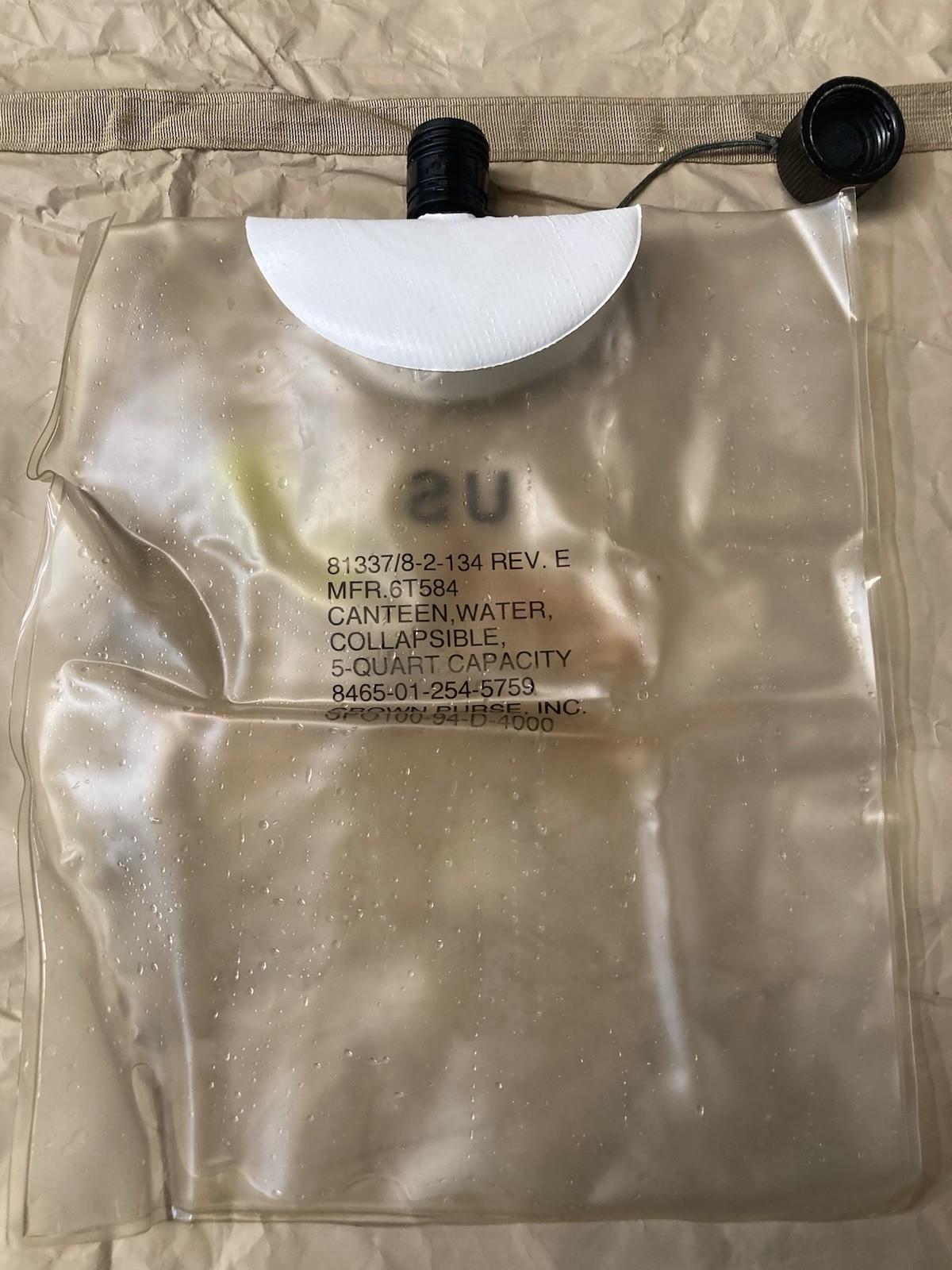 USGI 5 Quart Canteen Collapsible Water Bottle Jungle Warfare Military Hydration