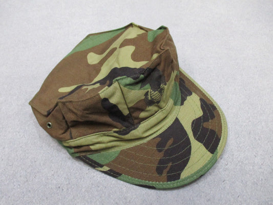 USMC Utility Cap Woodland Camo X-Large 50% Nylon 50% Cotton R&B Inc. Made USA