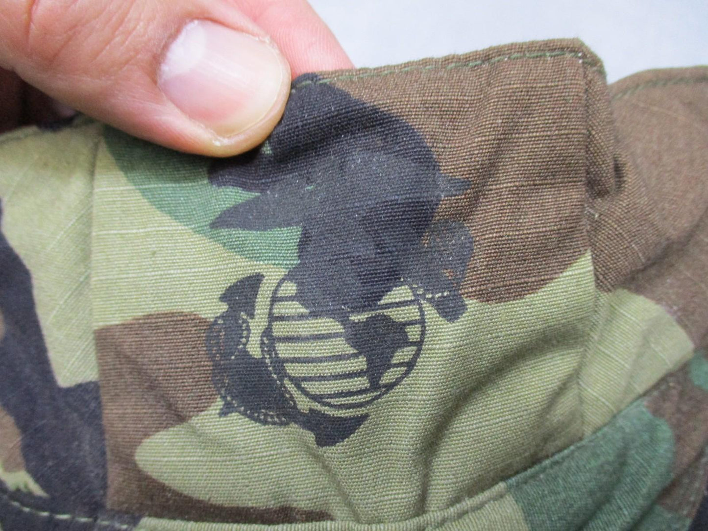 USMC Utility Cap Woodland Camo X-Large 50% Nylon 50% Cotton R&B Inc. Made USA