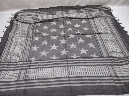RAPDOM Tactical Shemagh Scarf Stars BLACK TS5-STARS-BLK New