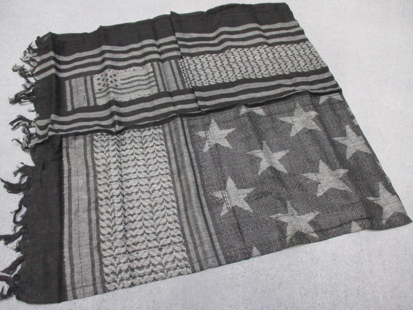 RAPDOM Tactical Shemagh Scarf Stars BLACK TS5-STARS-BLK New