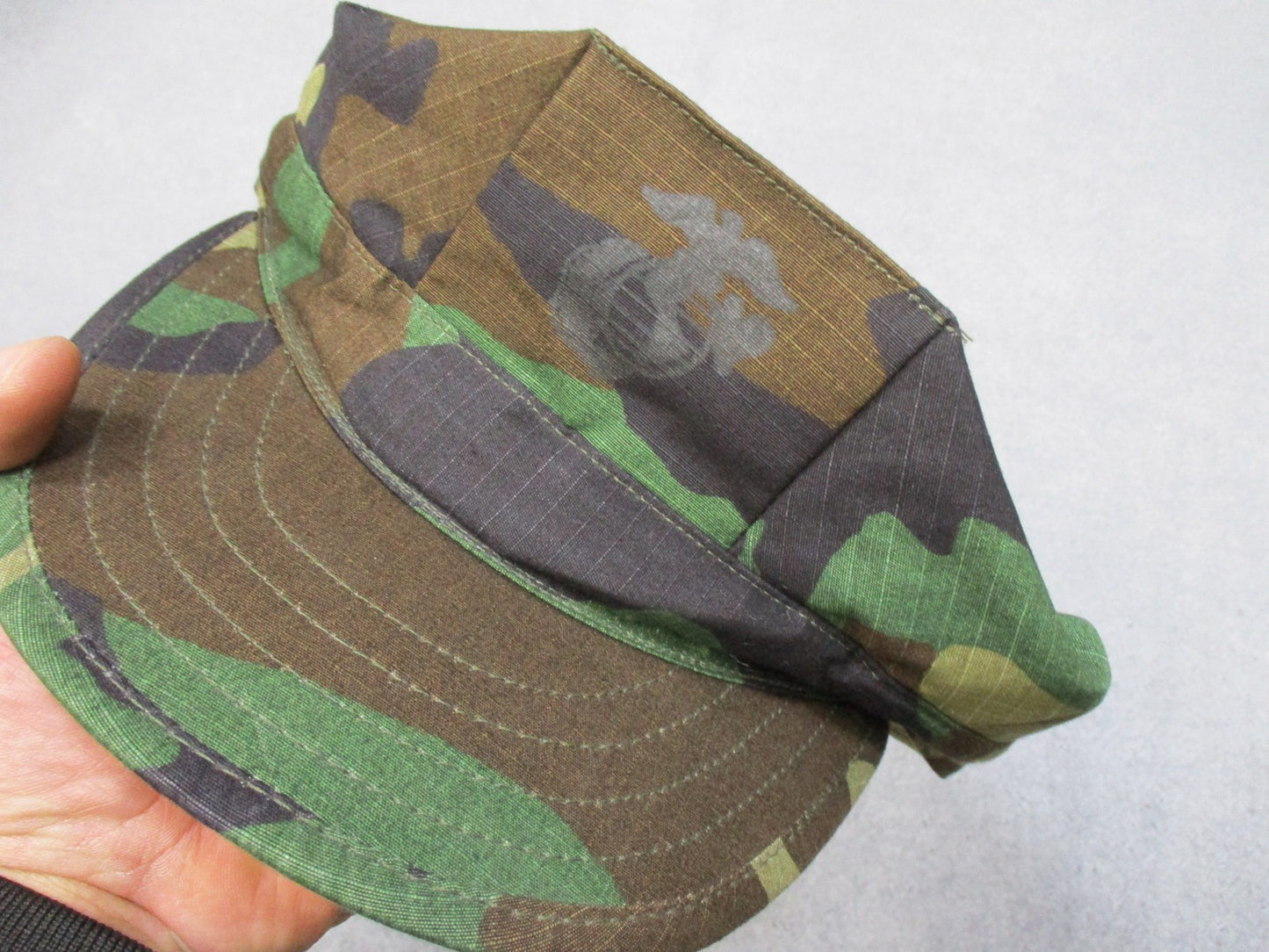 USMC BDU Propper US Military Woodland Camo Utility Cap Hat Medium 100% Cotton