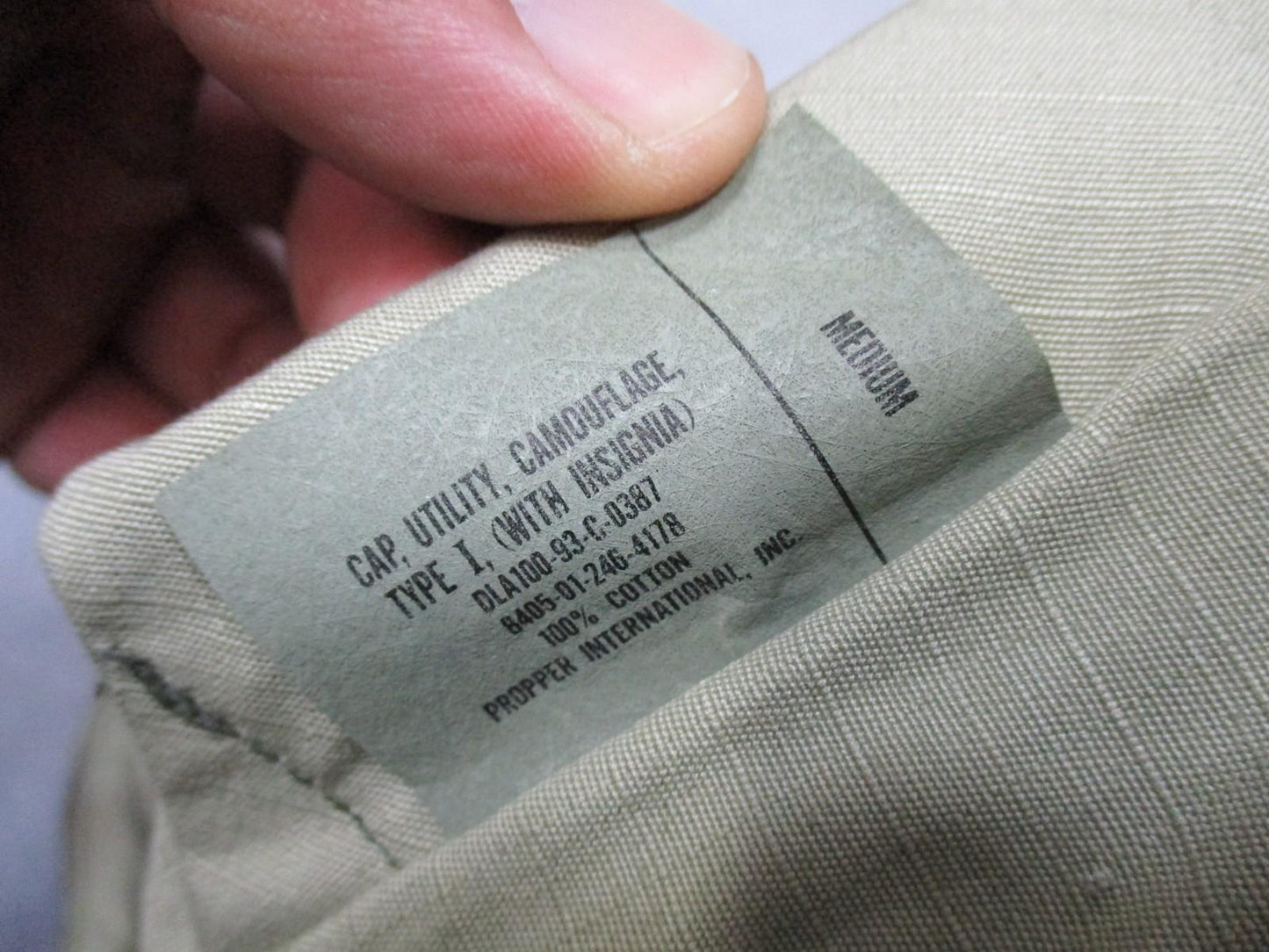 USMC BDU Propper US Military Woodland Camo Utility Cap Hat Medium 100% Cotton