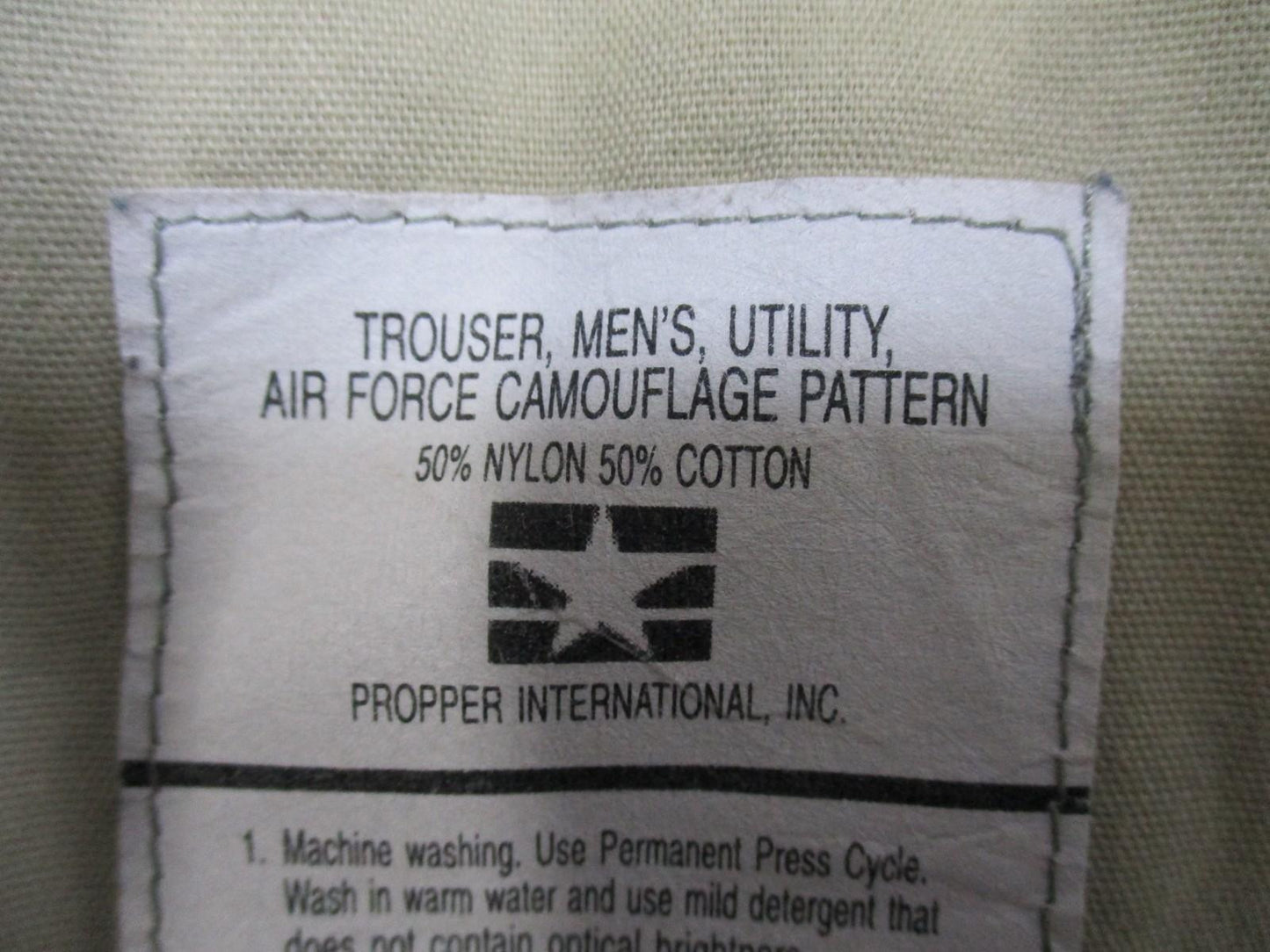 Propper Air Force Camo Utility Trousers Men's 36s 50/50 Nylon Cotton Cargo Pants