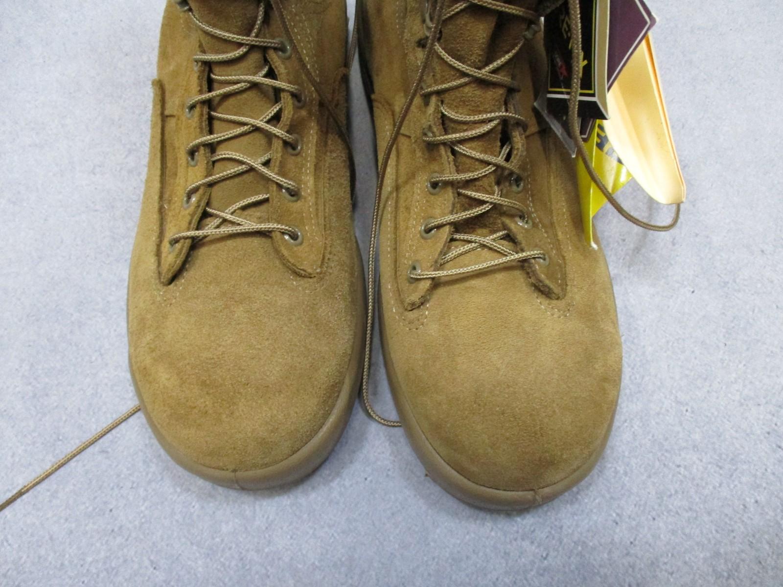 Men's Belleville C755A cold weather boots with Gore-Tex lining and Vibram sole, size 11, new, featuring rugged outdoor design.