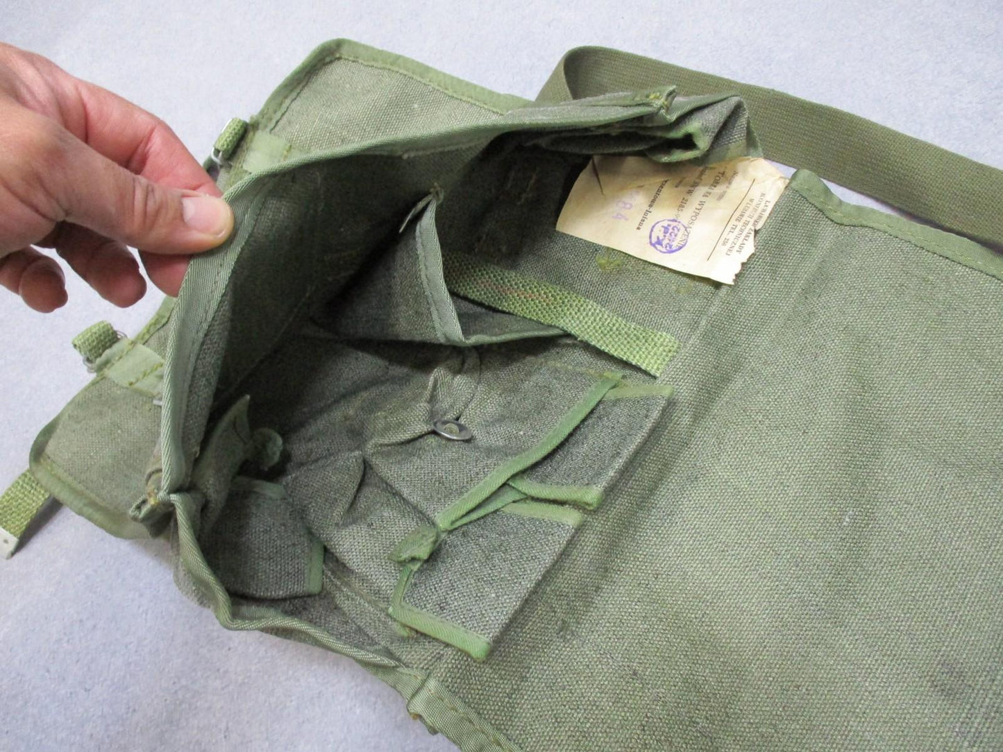 Polish Military Equipment Bag – SWW 2185‑99 – 1984 – Linen Tarpaulin – PRL Era