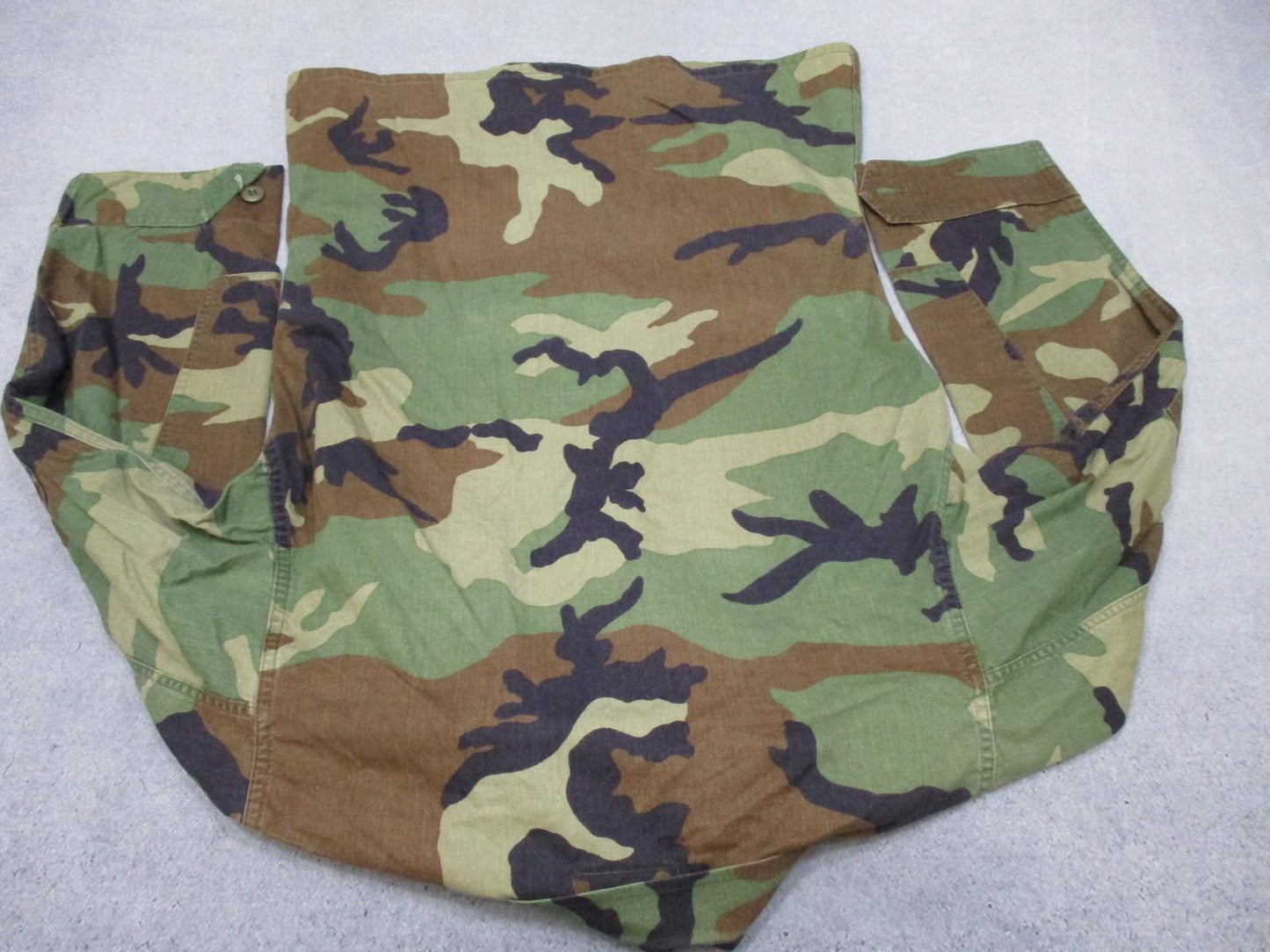 US Marines Woodland Camo Combat Coat Shirt Small Short 50/50 Cotton Nylon USMC