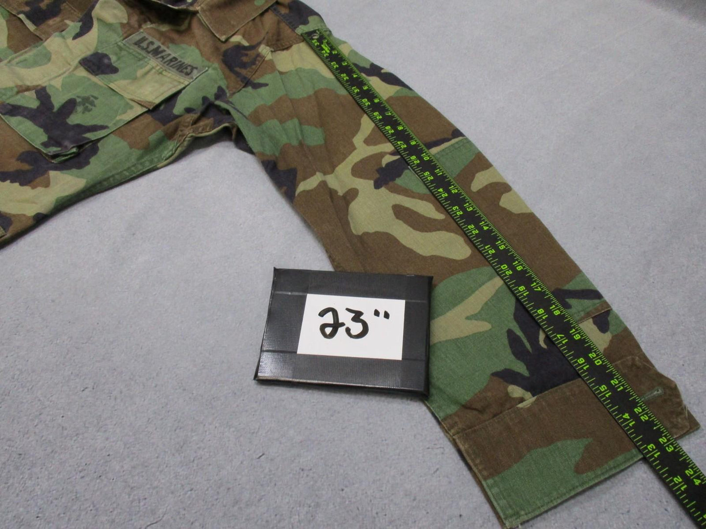 US Marines Woodland Camo Combat Coat Shirt Small Short 50/50 Cotton Nylon USMC