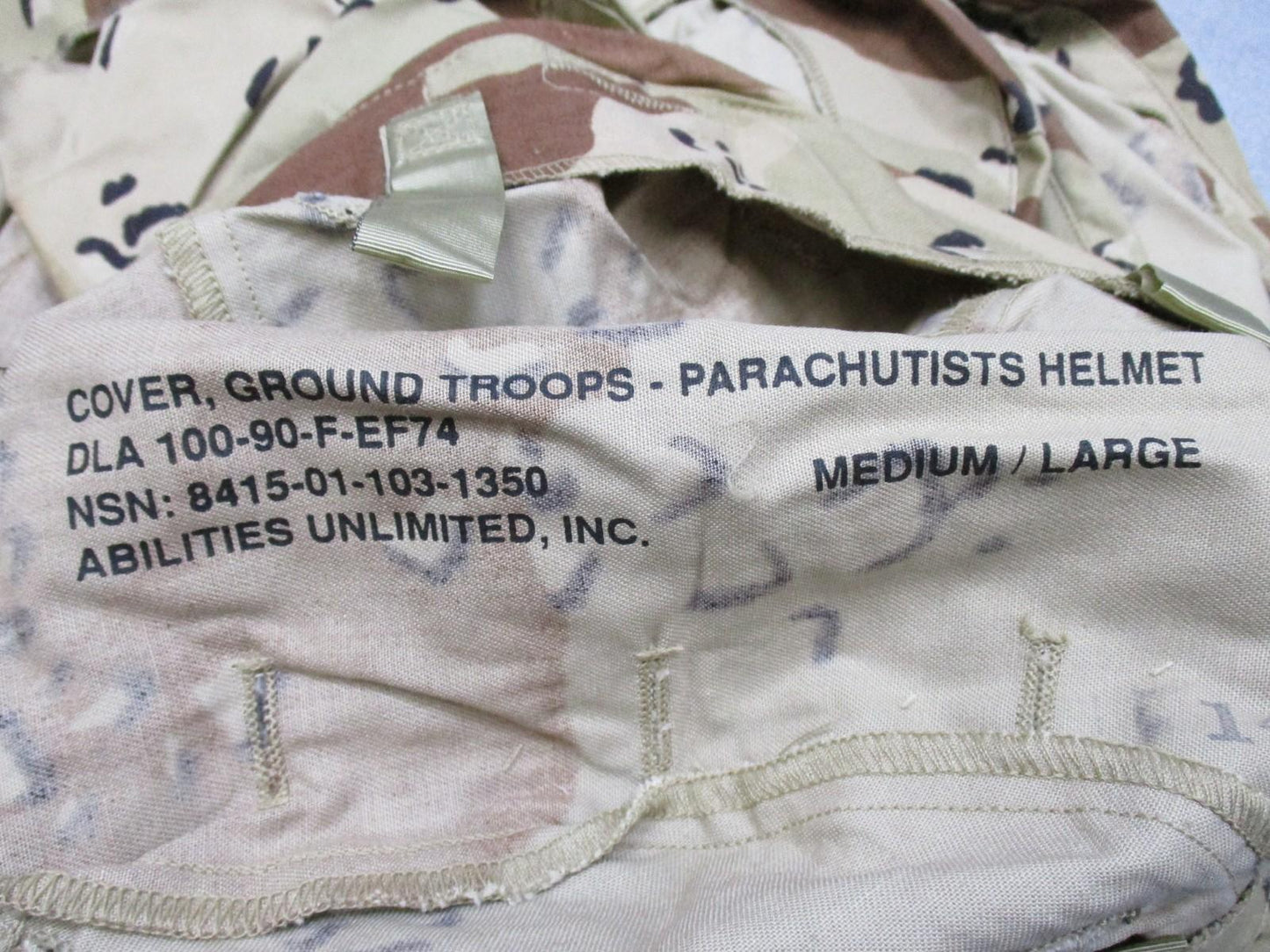 7x US Military Chocolate Chip Helmet Cover Parachutist Ground Troops M/L Used