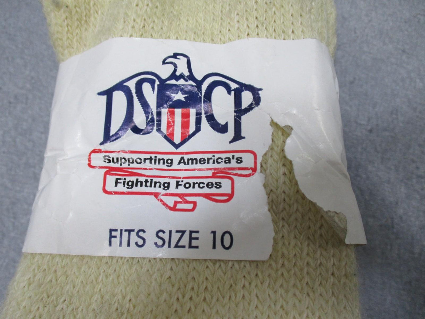 DSCP Wool Blend Socks Size 10 - 80% Wool, 20% Cotton - Made in USA