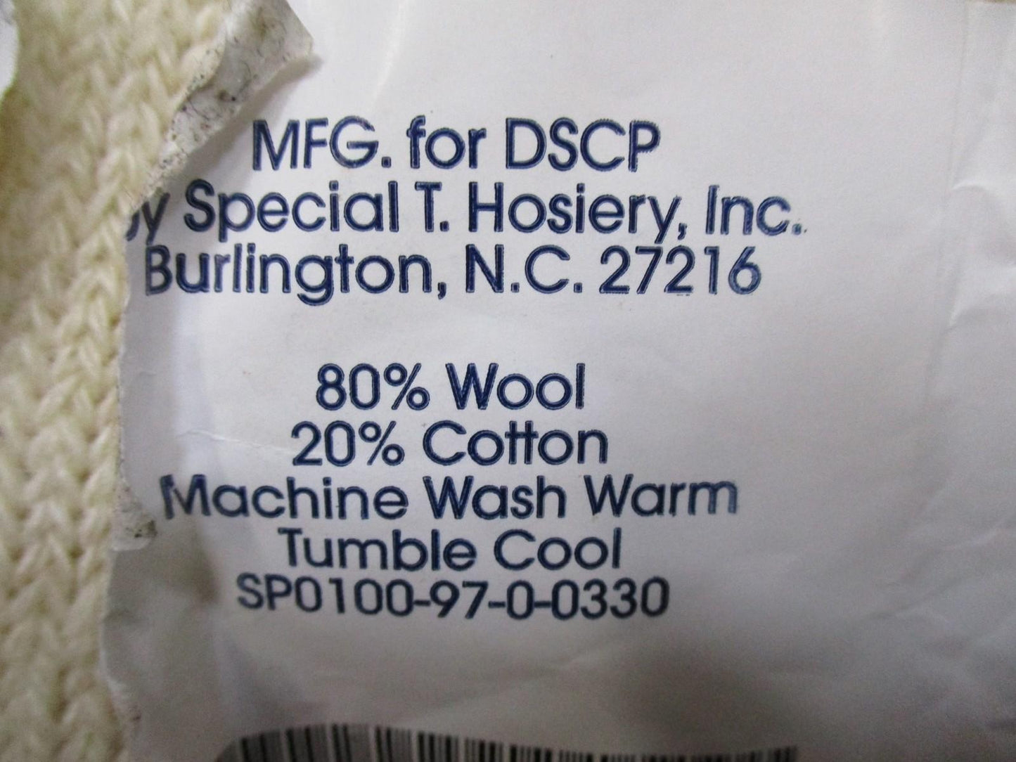 DSCP Special T. Hosiery Wool Cotton Socks Men's Size 14 Military Cold Weather