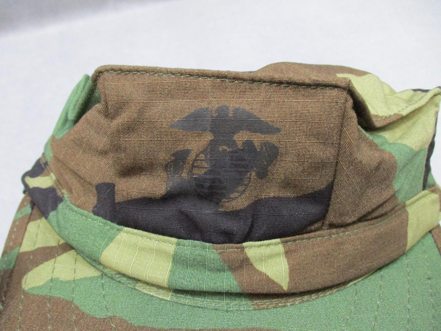 USMC Utility Cap Woodland Camo Large 50% Nylon 50% Cotton R&B Inc. Made in USA