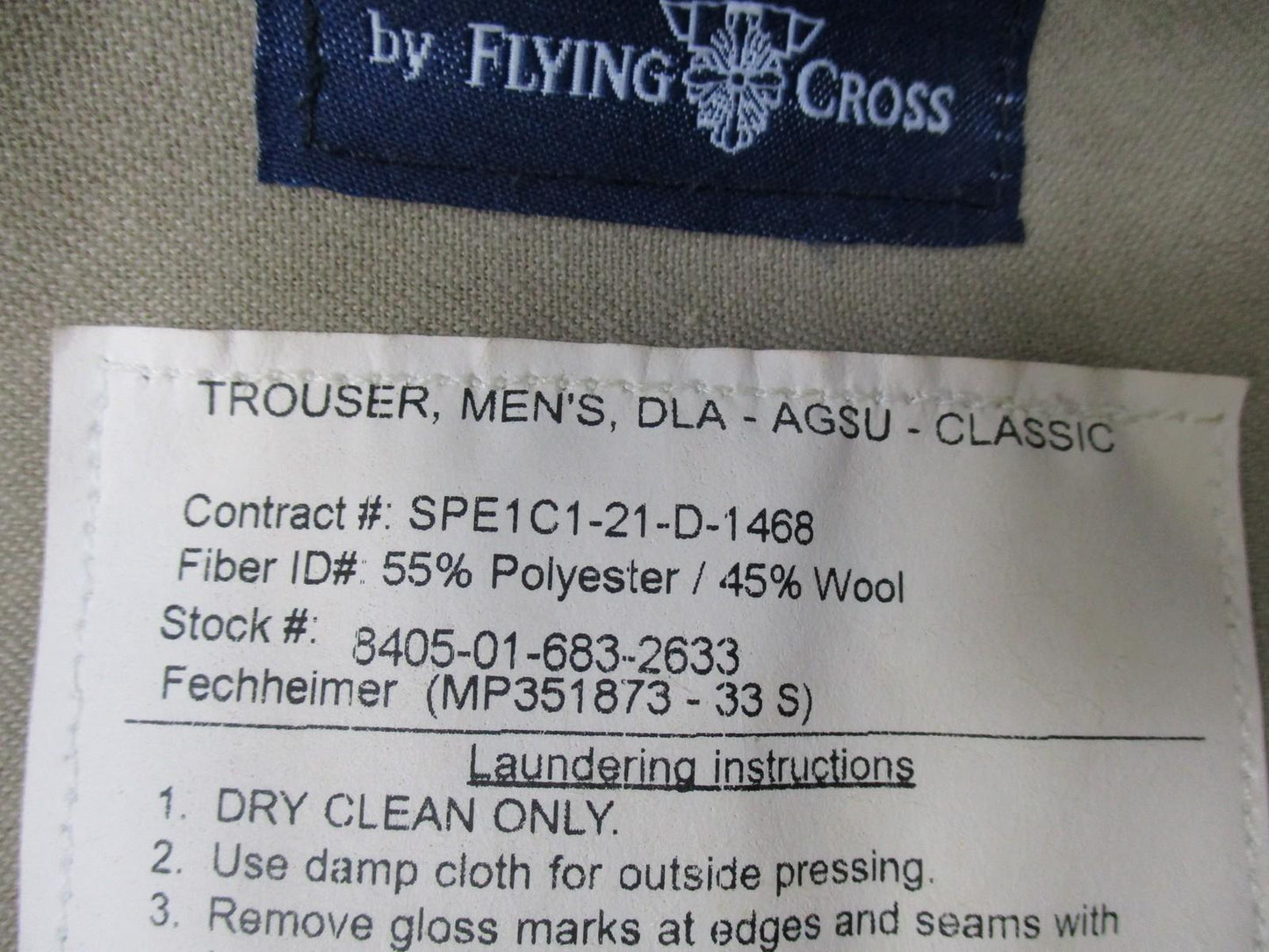 ARMY SERVICE DRESS UNIFORM PINKS & GREENS PANTS 33x27 AGSU TROUSER