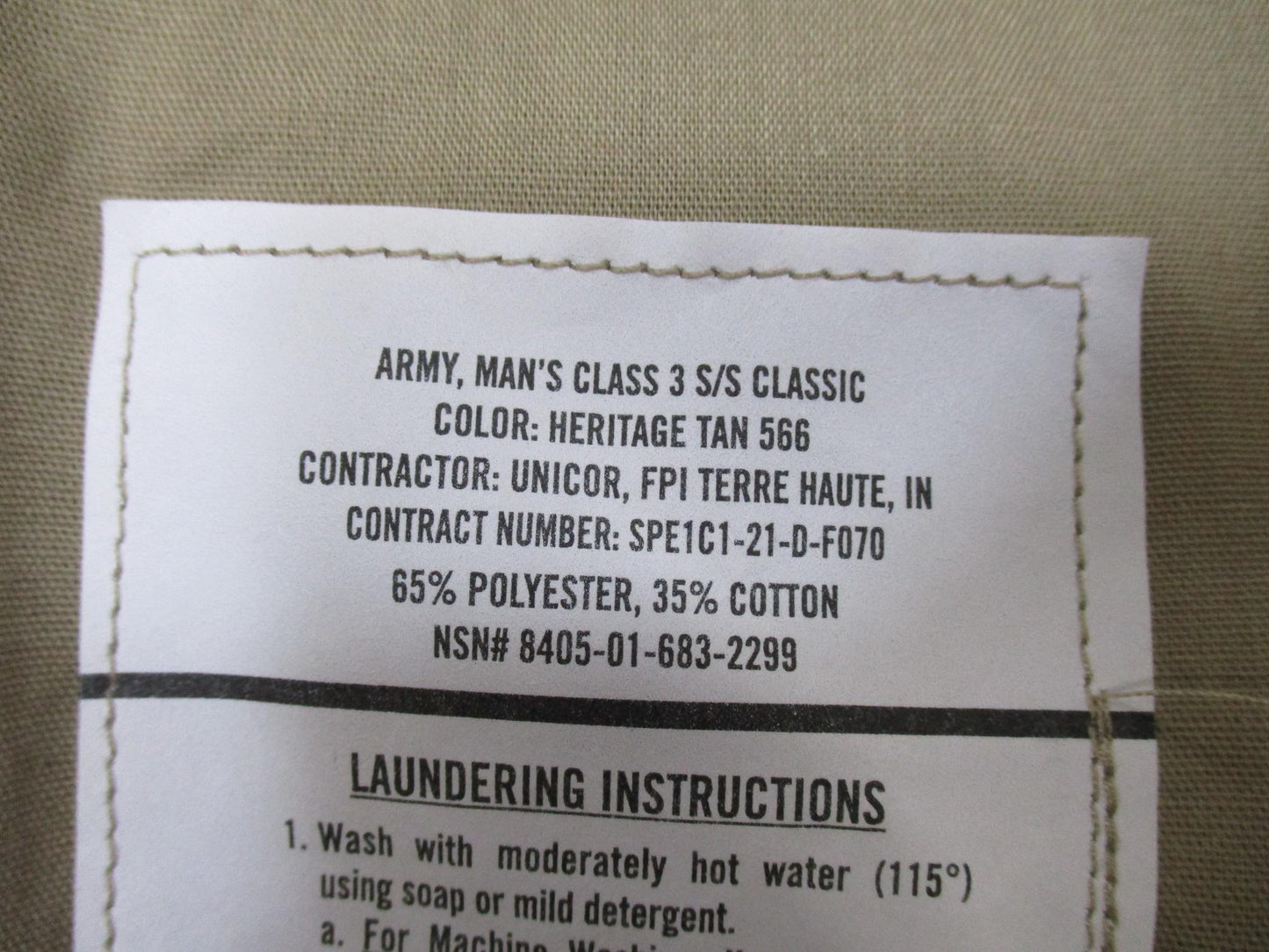 US Army Dress Uniform Short Sleeve Shirt AGSU Men's Heritage Tan 16 Regular - Centex Military Gear