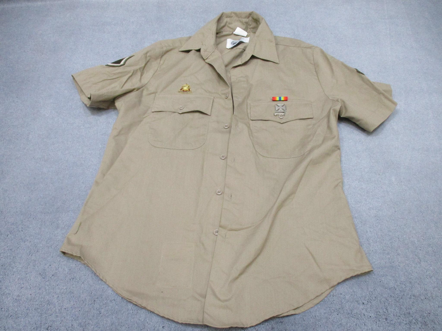 US Army Dress Uniform Short Sleeve Shirt AGSU Men's Heritage Tan 16 Regular - Centex Military Gear