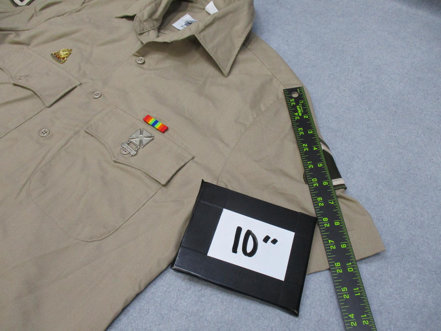 US Army Dress Uniform Short Sleeve Shirt AGSU Men's Heritage Tan 16 Regular - Centex Military Gear