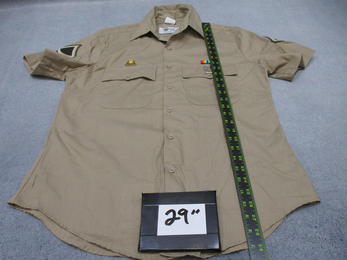 US Army Dress Uniform Short Sleeve Shirt AGSU Men's Heritage Tan 16 Regular - Centex Military Gear