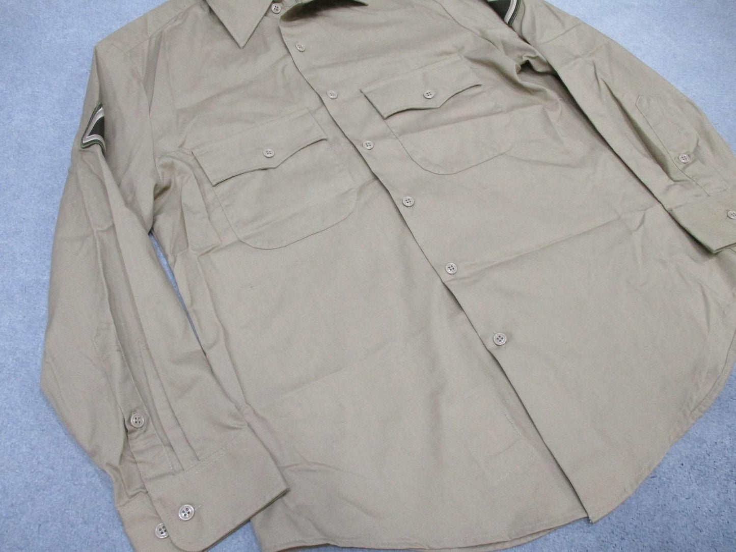 US Army AGSU Men's Dress Shirt Heritage Tan Long Sleeve Size 16-32/33 - Centex Military Gear