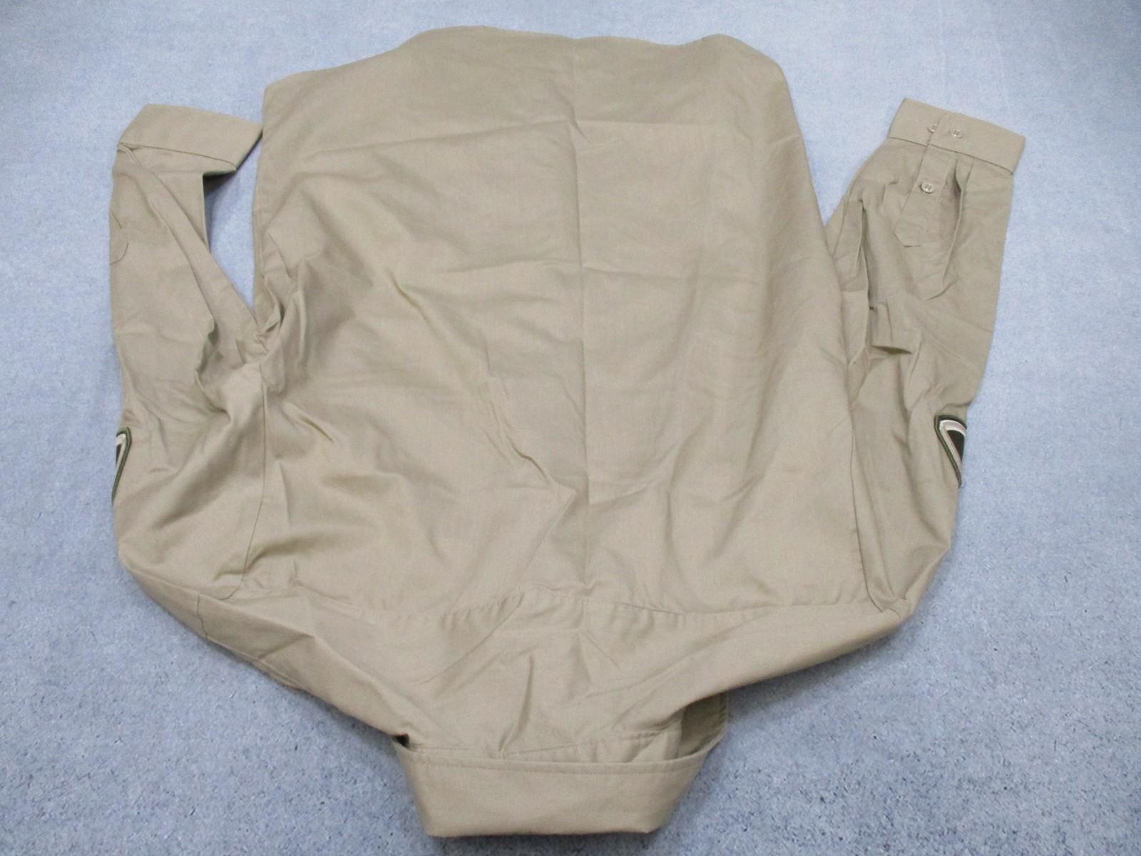 US Army AGSU Men's Dress Shirt Heritage Tan Long Sleeve Size 16-32/33 - Centex Military Gear