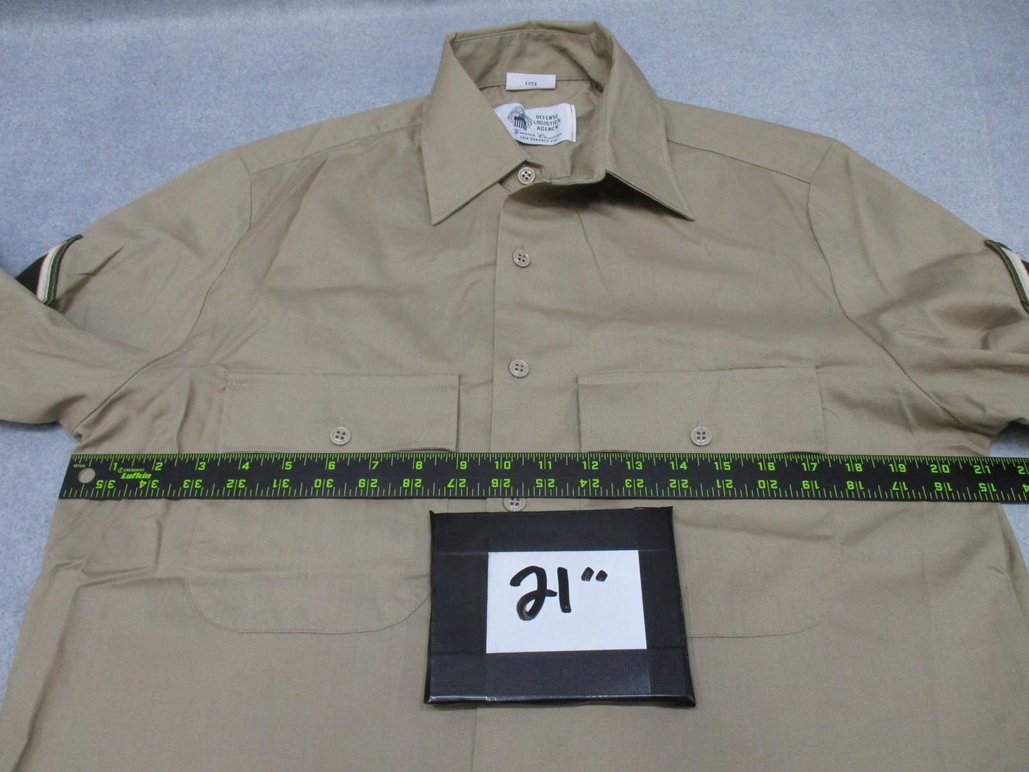 US Army AGSU Men's Dress Shirt Heritage Tan Long Sleeve Size 16-32/33 - Centex Military Gear