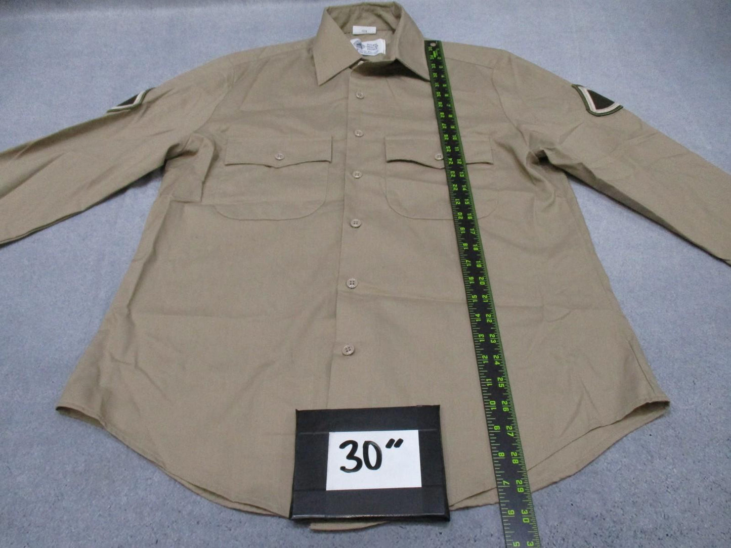US Army AGSU Men's Dress Shirt Heritage Tan Long Sleeve Size 16-32/33 - Centex Military Gear