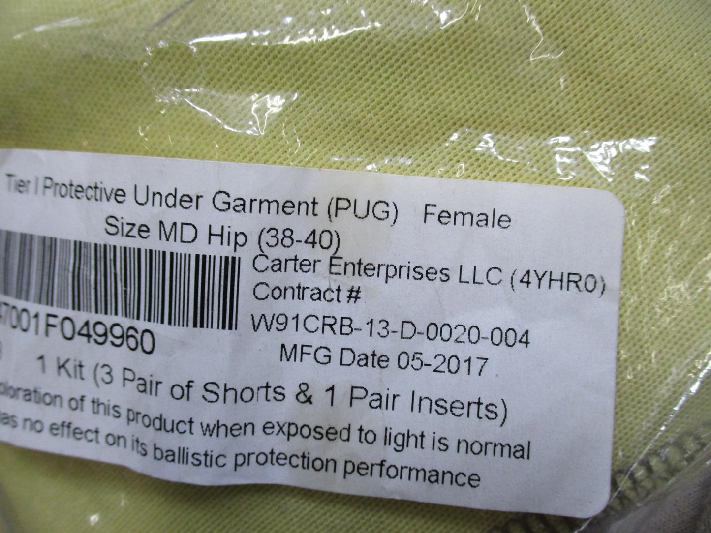 BLAST PANTY Tier I Protective Under Garment PUG Female MD Hip Shorts Kit - Centex Military Gear