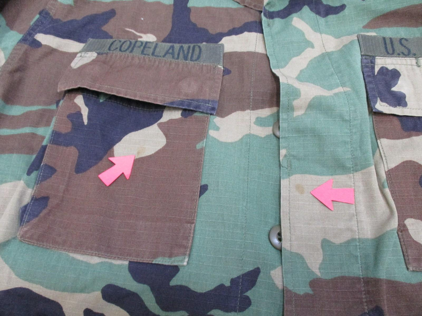 US Army Woodland Camo Hot Weather Combat Shirt Medium-Short BDU Top - Centex Military Gear