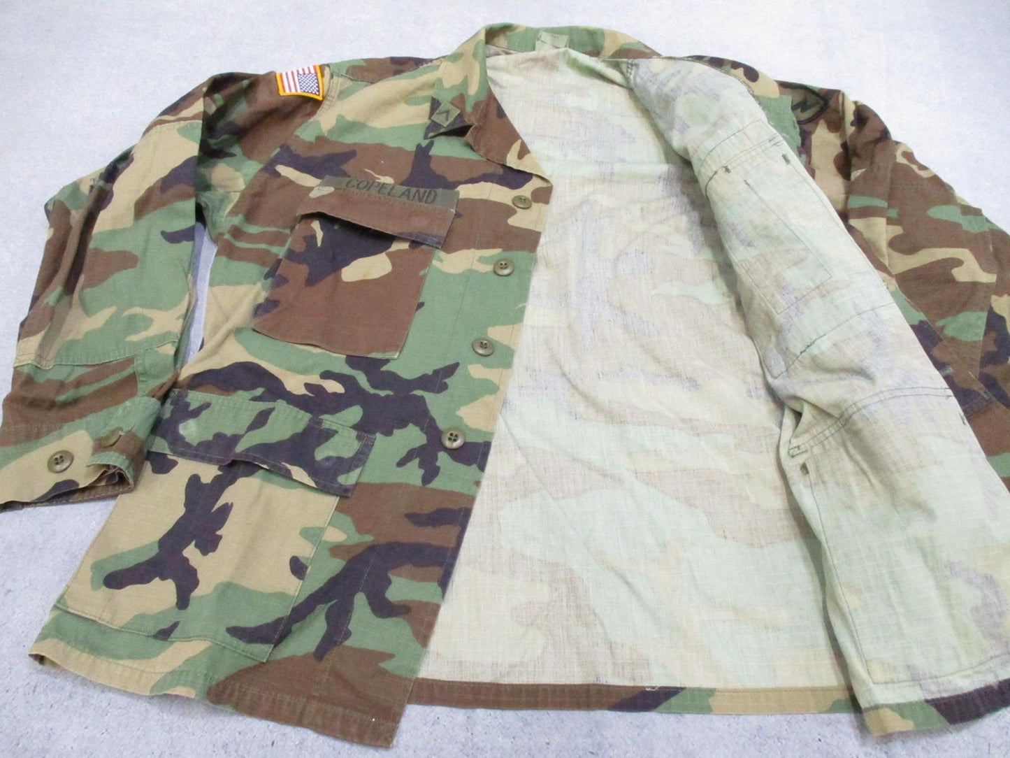 US Army Woodland Camo Hot Weather Combat Shirt Medium-Short BDU Top - Centex Military Gear