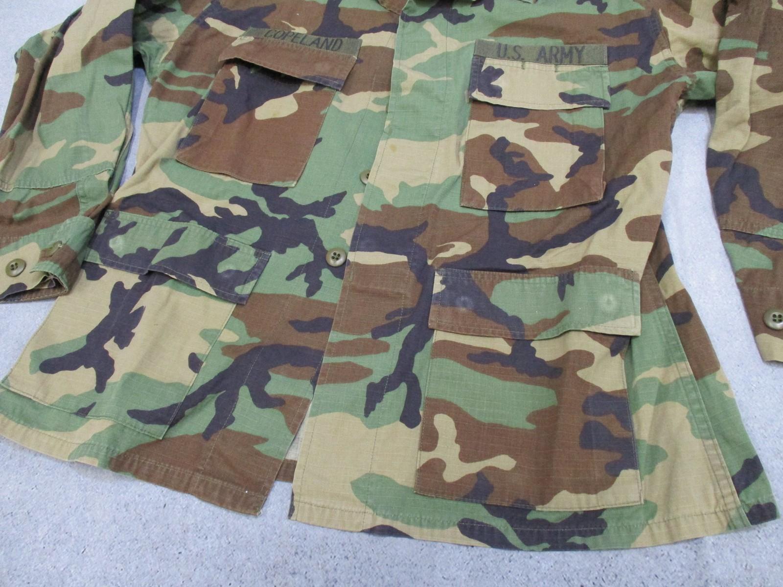 US Army Woodland Camo Hot Weather Combat Shirt Medium-Short BDU Top - Centex Military Gear