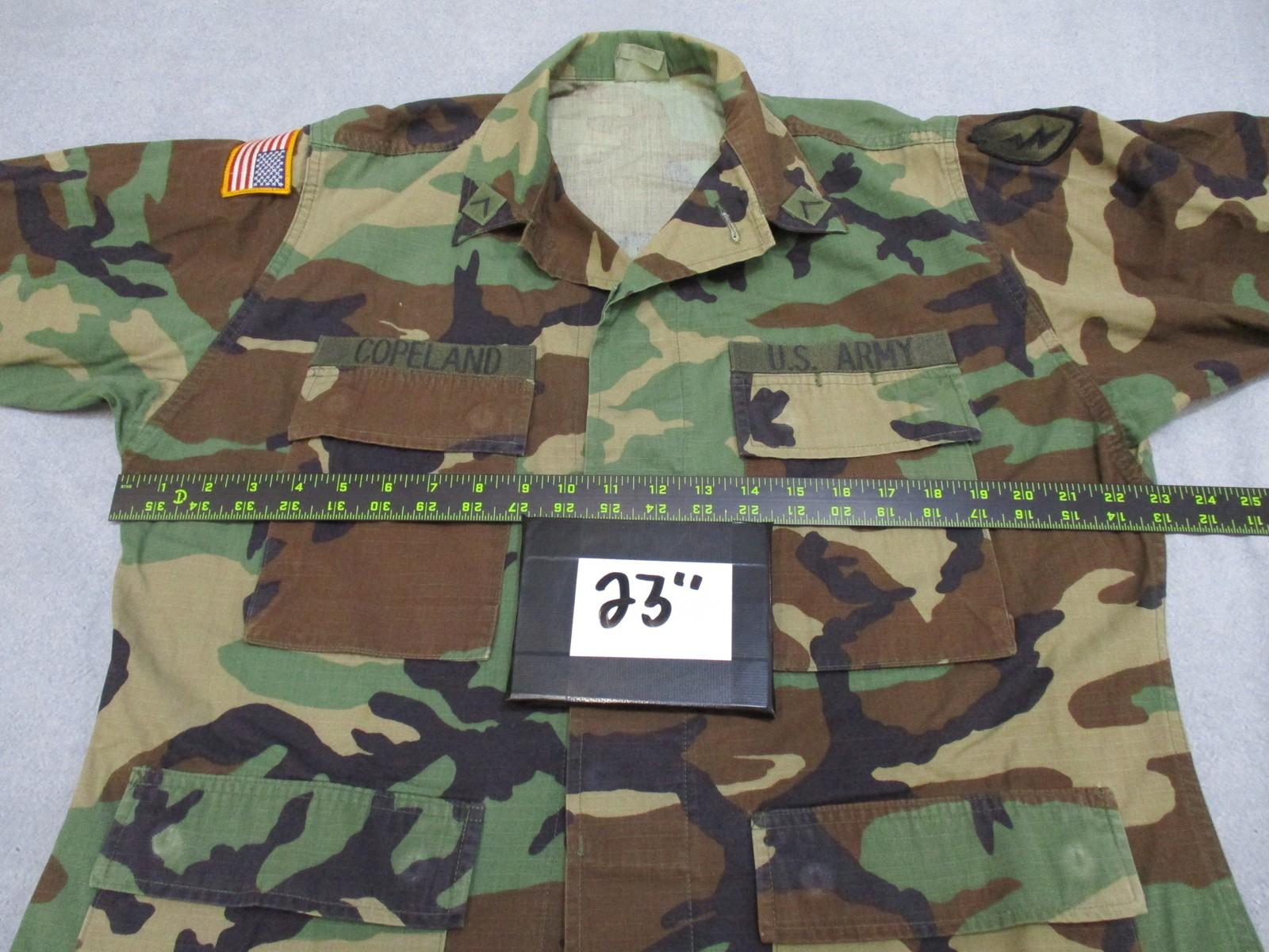 US Army Woodland Camo Hot Weather Combat Shirt Medium-Short BDU Top - Centex Military Gear
