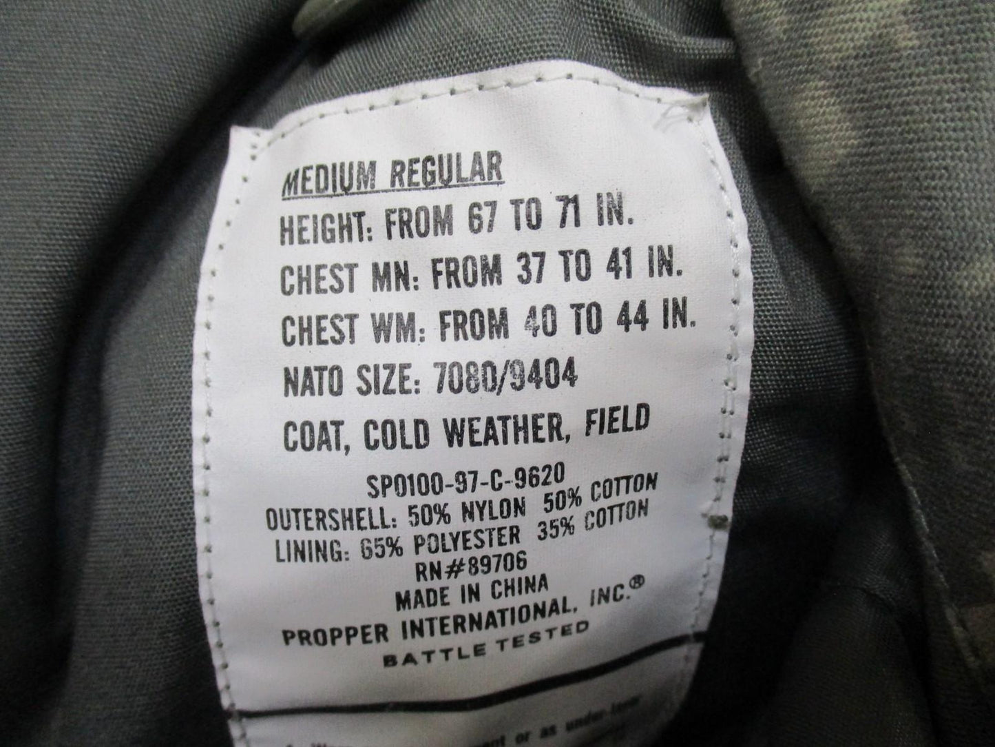 Propper ACU Digital Camo Cold Weather Coat Jacket Medium Regular Insulated Liner - Centex Military Gear