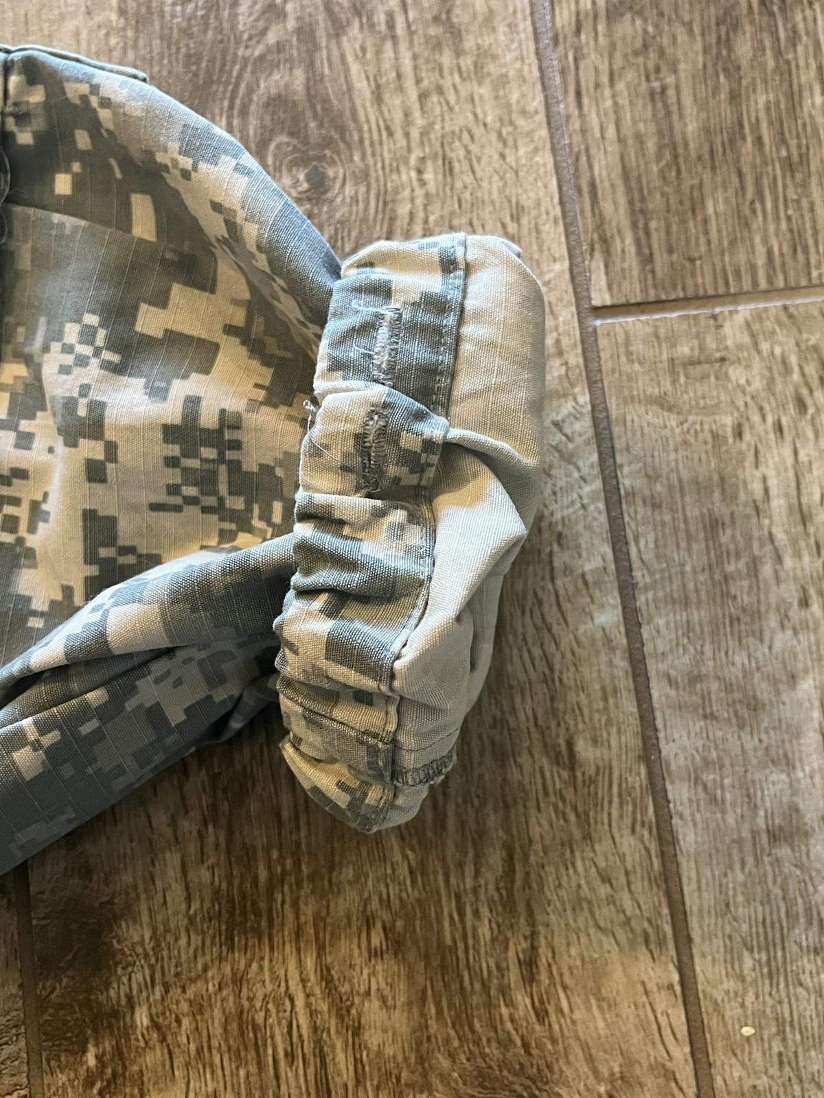 Used Centex Military Gear US Army ACU digital camo cargo pants in medium short size, altered and in good condition.