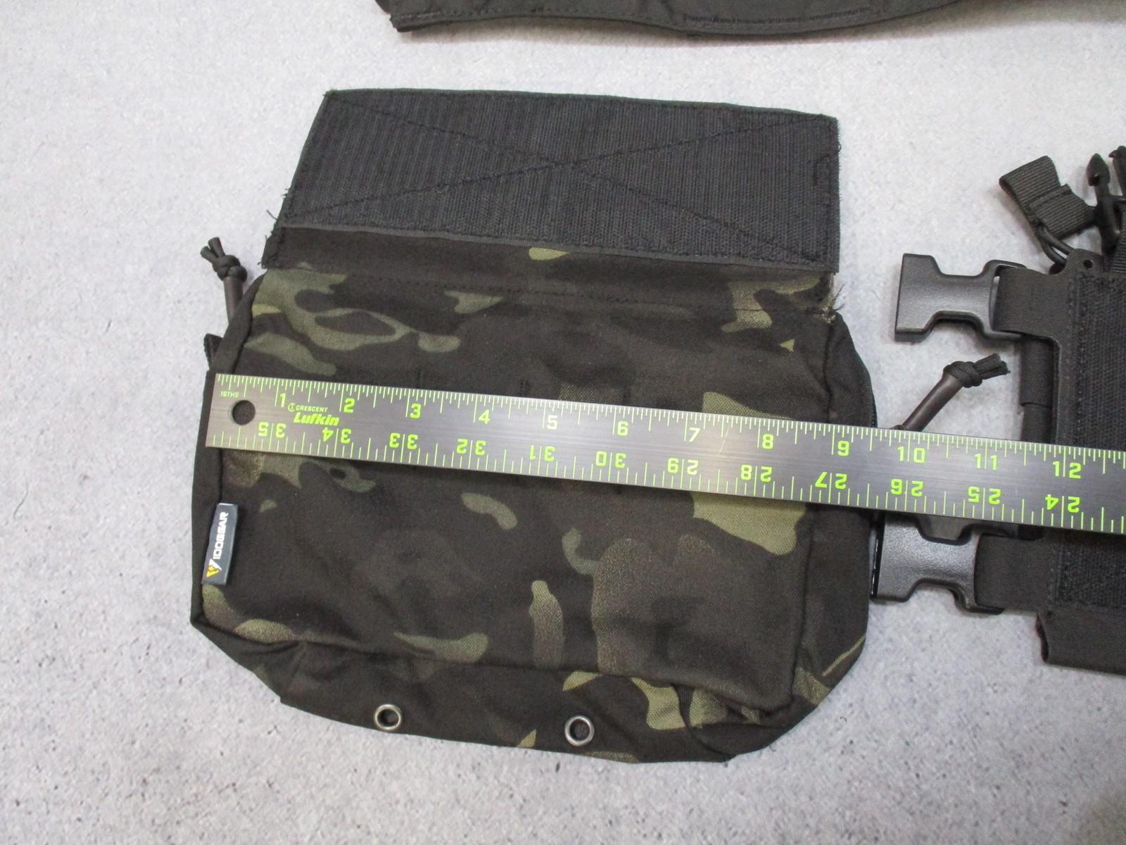 Modular Tactical Chest Rig / Black Placard System w/ Dangler Pouch Multicam Blk - Centex Military Gear